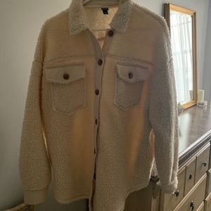 Wild Fable Ivory Sherpa Jacket Shirt